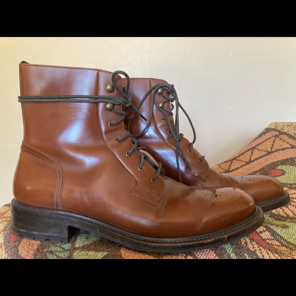O'KEEFFE Italian Leather Lace-Up Boots